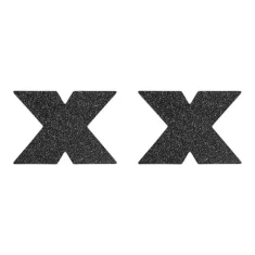 Bijoux Indiscrets Nalepke za bradavice - Bijoux Indiscrets Flash Cross Black