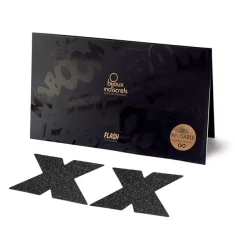 Bijoux Indiscrets Nalepke za bradavice - Bijoux Indiscrets Flash Cross Black