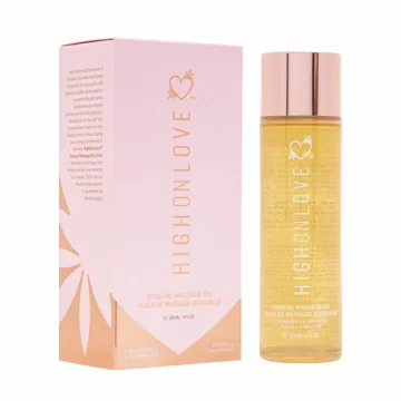High on Love Masažno olje - HighOnLove Masažno olje Jagode in šampanjec 120 ml