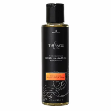 Sensuva Masažno olje - Sensuva Me & You masažno olje z limono, ingverjem, pomarančo, vanilijo in sladkorjem 125 ml