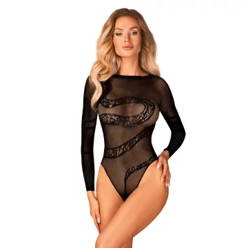 Obsessive Obsessive - Seksi črn prosojen bodi B137 XL/XXL