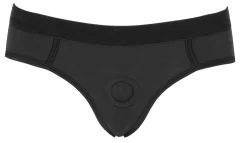 Bad Kitty Bad Kitty - gladek črn strap-on z dildo obročkom M