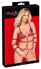 Bad Kitty Bad Kitty - Seksi bodi brez mednožja z naramnicami, rdeč L