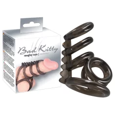 Bad Kitty Bad Kitty - Six Ring Penis Ring črne barve