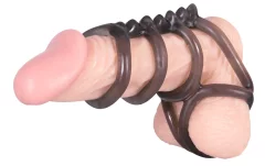 Bad Kitty Bad Kitty - Six Ring Penis Ring črne barve