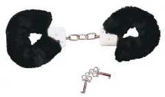 Bad Kitty Bad Kitty - Črne krznene zapestne lisice