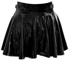 Black Level Black Level - Seksi vinilna kratka krila črne barve M