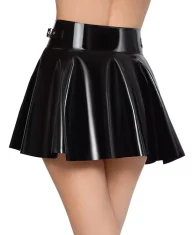 Black Level Black Level - Seksi vinilna kratka krila črne barve XL
