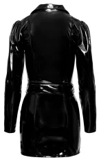 Black Level Black Level - Seksi vinilni črn plašč L
