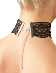 Cottelli ACCESSOIRES Cottelli DODATKI - Nastavljiva ogrlica iz črne čipke