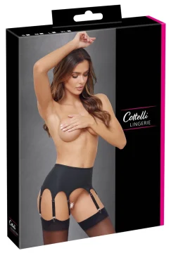 shumee Cottelli LINGERIE - Seksi mat podvezica z 8 naramnicami črne barve M