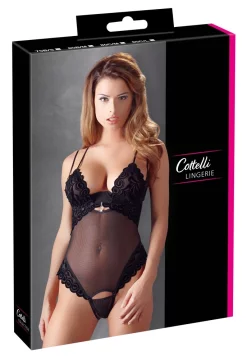 shumee Cottelli PERILO - Seksi mrežasti bodi s kristali 85C/L