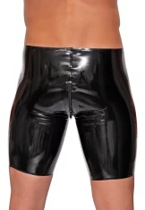 LateX LATE X - Črne lateks kratke hlače z zadrgo, velikost S