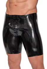 LateX LATE X - Črne lateks kratke hlače z zadrgo, velikost S