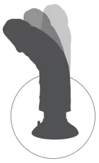 King Cock King Cock - Realističen vibrator kot živahen penis s priseskom 20 CM, svetle barve kože