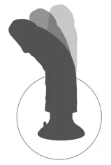 King Cock King Cock - Realističen vibrator kot živahen penis s priseskom 18 CM, svetle barve kože
