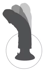 King Cock King Cock - Realističen vibrator z modi in priseskom 24 CM, svetle barve kože