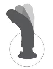 King Cock King Cock - Realističen naravni vibrator s priseskom 23 CM, svetle barve kože