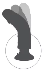 King Cock King Cock - Realističen vibrator z modi in priseskom 23 CM, svetle barve kože