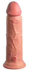 King Cock King Cock Elite - Realističen silikonski dildo s priseskom 20 CM, svetle barve kože