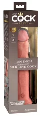 King Cock King Cock Elite - Realističen silikonski dildo s priseskom 25 CM, svetle barve kože