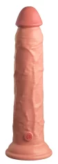 King Cock King Cock Elite - Realističen silikonski dildo s priseskom 23 CM, svetle barve kože