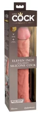 King Cock King Cock Elite - Realističen silikonski dildo s priseskom 28 CM, svetle barve kože