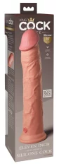King Cock King Cock Elite - Realističen silikonski dildo s priseskom 28 CM, svetle barve kože