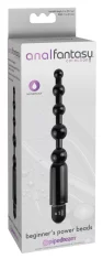 Anal Fantasy Anal Fantasy - Vibrator z analnimi kroglicami 20 cm črne barve