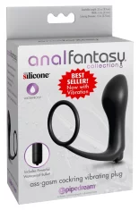 Anal Fantasy Anal Fantasy - Vibrirajoči analni čep z obročkom za penis