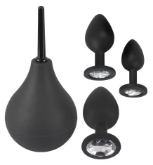 Black Velvets Črni žamet - 4-delni komplet za analno prhanje