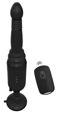 Anal Fantasy Anal Fantasy - Črn analni vibrator z ogrevanjem in funkcijo potiska
