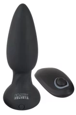 Black Velvets Black Velvets - vrtljiv analni čep z daljinskim upravljalnikom 14 cm črne barve