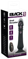 Black Velvets Black Velvets - Analni vibrator s priseskom in daljinskim upravljalnikom 20 cm črne barve