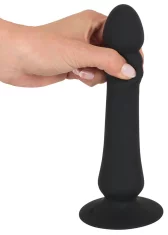Black Velvets Black Velvets - Analni vibrator s priseskom in daljinskim upravljalnikom 20 cm črne barve