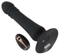 Black Velvets Black Velvets - Analni vibrator s priseskom in daljinskim upravljalnikom 20 cm črne barve