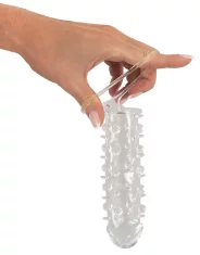 Crystal Crystal - rokav za penis z nastavki in obročkom