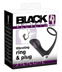 Black Velvets Black Velvets - Črn vibrirajoči analni čep