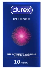 Durex Durex - Intense Orgasmic Rebrasti kondomi z metino barvo, 10 kosov