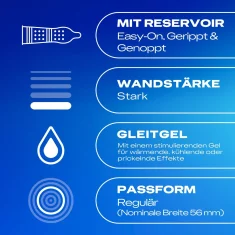 Durex Durex - Intense Orgasmic Rebrasti kondomi z metino barvo, 10 kosov