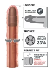 Fantasy X-tensions Fantasy X-Tensions - Ovratnik za penis 33 % večji penis + 7,6 cm kože