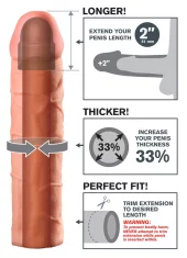 Fantasy X-tensions Fantasy X-Tensions - Ovratnik za penis 33 % večji penis + 5,1 cm kože