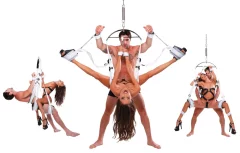 Fetish Fantasy Serija Fetish Fantasy - Love Swing z lisicami za roke in noge, bela