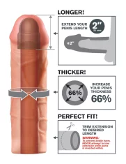 Fantasy X-tensions Fantasy X-Tensions - Ovratnik za penis 66 % večji penis +5,1 cm kože