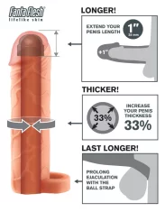 Fantasy X-tensions Fantasy X-Tensions - Ovratnik za penis 33 % večji penis + 2,5 cm kože