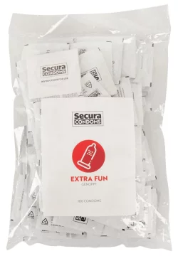 shumee Secura Extra Fun - Kondomi s stimulativnimi pikami, vrečka 100 kosov