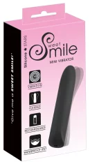 shumee Sweet Smile - Mini vibrator črne barve iz silikona 12 cm