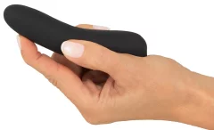 shumee Sweet Smile - Mini vibrator črne barve iz silikona 12 cm