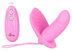 shumee Sweet Smile - Mini vibrator s stimulacijo klitorisa roza 8 cm