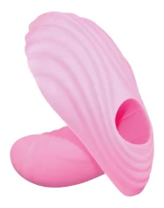 shumee Sweet Smile - Mini vibrator s stimulacijo klitorisa roza 8 cm
